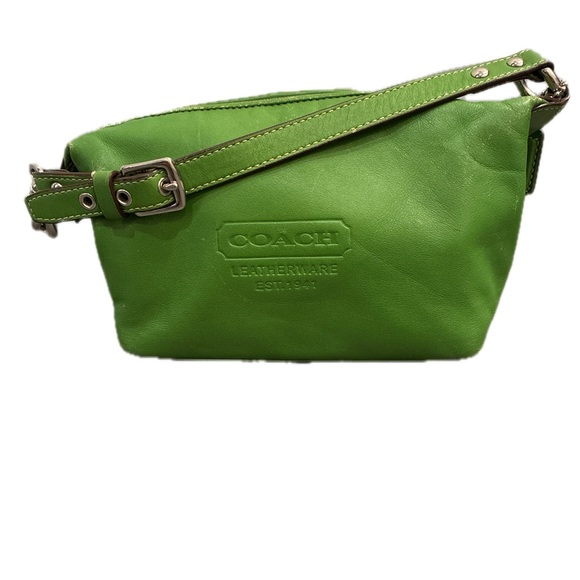Coach Handbags - Coach Y2K Mini Shoulder Bag in Bright Green Leather